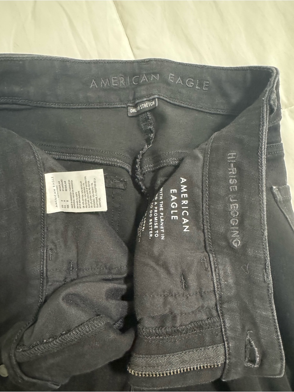 American Eagle Outfitters Black Hi-Rise Jeggings - Picture 3 of 3